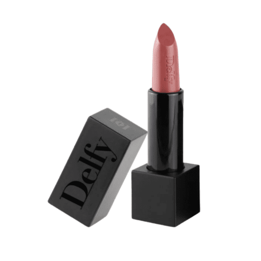 Experience the luxurious charm of Delfy Velvetly Matt Lipstick in the elegant shade of Cashmere.