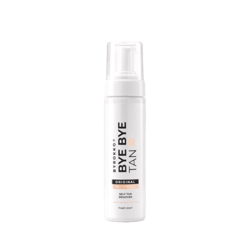 Erase your tan troubles with BYROKKO ByeBye Tan Self Tan Remover. Say hello to smooth, hydrated skin with our 200ml bottle. Remove fake tan effortlessly and prepare for a fresh application.