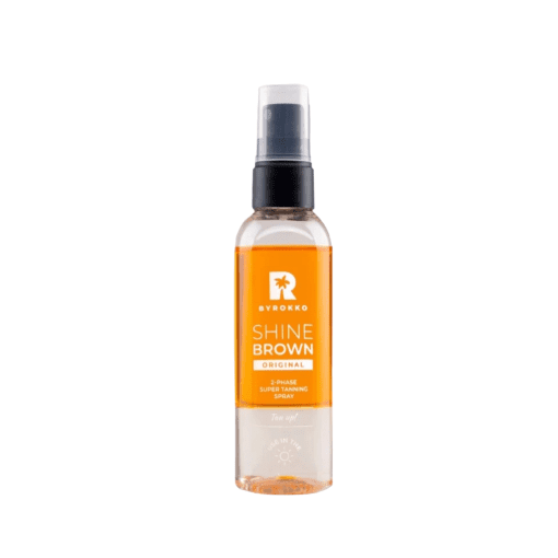 Achieve your ultimate sun-kissed look with the BYROKKO Shine Brown Two-Phase Super Tanning Spray.