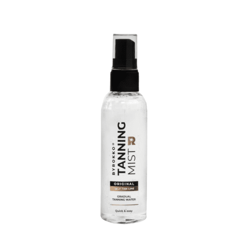 Experience a radiant, sun-kissed complexion with BYROKKO Tanning Mist, the ultimate gradual self-tanning water.