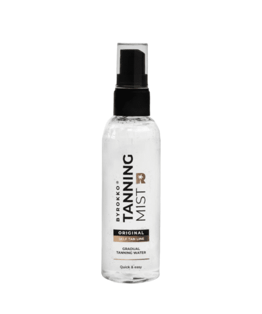 Experience a radiant, sun-kissed complexion with BYROKKO Tanning Mist, the ultimate gradual self-tanning water.