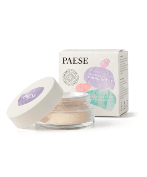 Illuminate your beauty with the PAESE Mineral Highlighter. This high-quality highlighter is designed to enhance your complexion with a natural and radiant glow. Its light-reflecting pearls and velvety texture effortlessly blend into the skin, providing an instant illuminated effect. The long-lasting formula ensures that your glow stays vibrant throughout the day. Made with 99% natural ingredients, it is gentle on the skin, making it suitable for all skin types. Packaged in a convenient glass jar, it allows for easy and precise application. Elevate your makeup look with the PAESE Mineral Highlighter and embrace your inner glow.