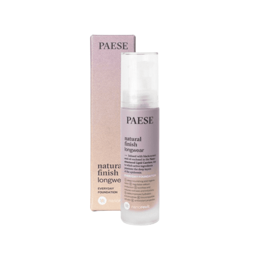 Achieve a flawless and natural look with PAESE Nanorevit Natural Finish Longwear Foundation in the shade 03 Sand. Enjoy long-lasting coverage and a radiant complexion that lasts all day.