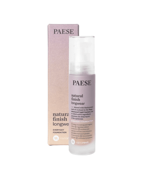 Achieve a flawless and natural look with PAESE Nanorevit Natural Finish Longwear Foundation in the shade 03 Sand. Enjoy long-lasting coverage and a radiant complexion that lasts all day.