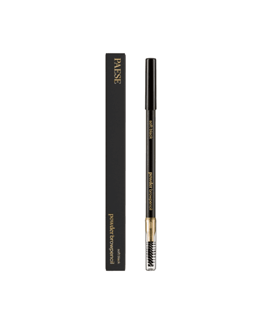 Achieve stunning brows with PAESE Powder Browpencil in Soft Black (vegan). This versatile pencil effortlessly shapes and defines your eyebrows, giving them a soft black color for a bold and captivating look. The long-lasting formula ensures your brows stay in place all day, while the vegan ingredients make it a cruelty-free choice. Enhance your natural beauty with this high-quality brow pencil that is both gentle on the skin and environmentally conscious.