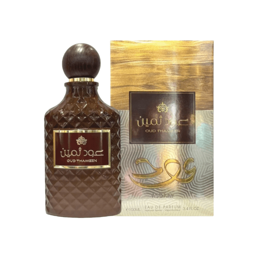 Indulge in the Luxurious Oud Thameen Perfume - A Unisex Oriental Woody Fragrance by Asdaaf. Discover the Captivating Blend of Floral, Woody, and Oud Notes, Crafted to Perfection. Experience Elegance and Opulence with This Exquisite Scent.