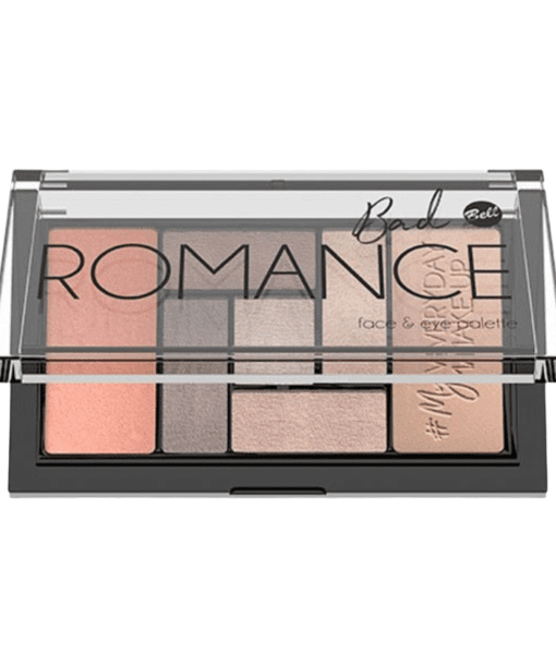 Elevate your makeup routine with the Bell Bad Romance Face & Eye Palette. This all-in-one compact includes blush, bronzer, and five eye shadows in matte and glossy finishes for versatile day-to-night looks. Experience smooth application, even blending, and intense color payoff. Perfect your contouring, add a flush of color, and create captivating eye looks with ease.