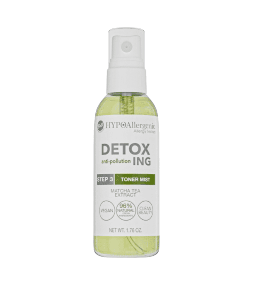 Nourish and protect your skin effortlessly with Bell Hypoallergenic Detoxing Toner Mist. This fragrance-free mist contains hyaluronic acid, aloe vera leaf juice, and Matcha extract to moisturize, hydrate, and enhance elasticity. Vitamin B3 evens out skin tone and strengthens the skin barrier. With 96% natural ingredients, Clean Beauty endorsement, and dermatologist testing, it's an essential step in your evening skincare routine