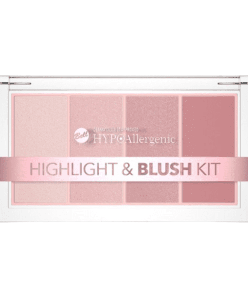 Elevate your makeup game with Bell's Hypoallergenic Highlight & Blush Kit. Create a fresh, radiant look using three exquisite highlighters and a matte blush. The delicate formula ensures a smooth, long-lasting application, perfect for sensitive skin. Unleash your creativity and embrace a natural, luminous glow.