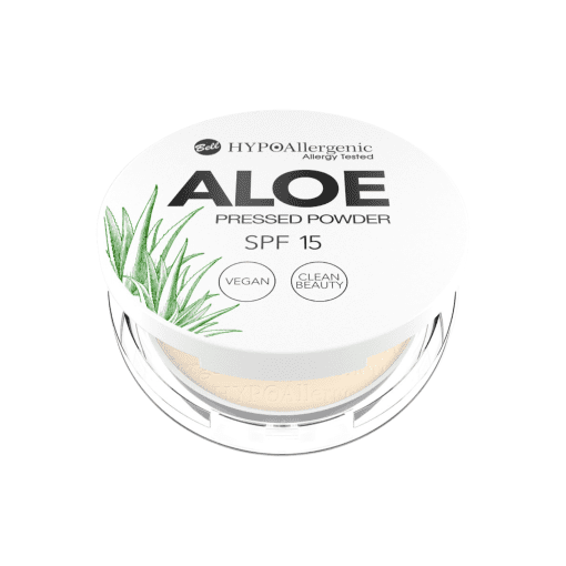 Elevate your makeup game with Bell's Hypoallergenic Aloe Pressed Powder SPF 15. This innovative formula not only sets your makeup with a matte finish but also nourishes your skin with aloe leaf extract. With SPF 15 protection and easy application, it's the perfect on-the-go companion. Available in 4 shades, suitable for all skin tones. Discover the fusion of beauty and care today.