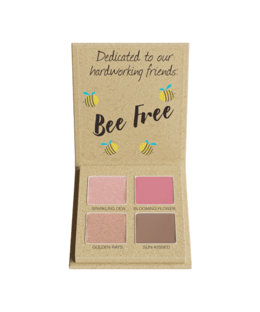 Elevate your makeup routine with Bell's Bee Free Face & Eye Palette from the BEE FREE collection. This vegan gem offers a unique formula enriched with coconut oil, providing gentle care for your skin. Explore the seamless blend of 4 versatile shades for long-lasting and flawless makeup effects. Experience Clean Beauty with PETA certification, 91% natural-origin ingredients, and dermatologist-tested assurance. Elevate your look with this conscious and sophisticated palette. Choose ethical elegance for your beauty routine.