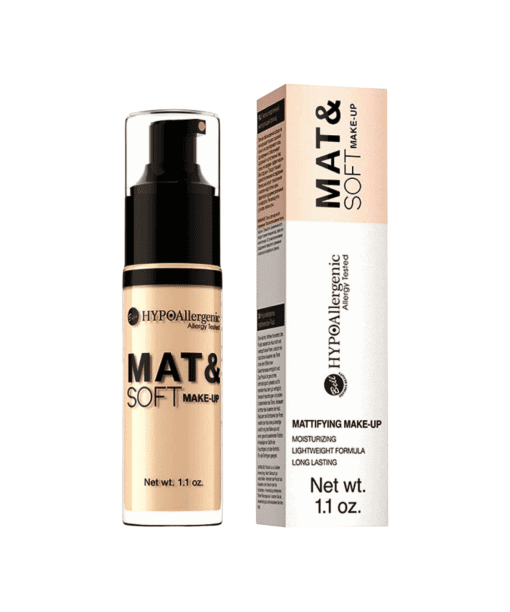 Elevate your makeup routine with Bell's HypoAllergenic Mate & Soft Make-Up in shade 02 Natural. Achieve flawless, long-lasting coverage with a matte finish that enhances your natural beauty. This versatile foundation not only conceals imperfections but also prepares your skin for seamless makeup application. Let your skin breathe freely with the oil-free formula while maintaining a polished look. Discover the magic of Bell Cosmetics for makeup perfection.