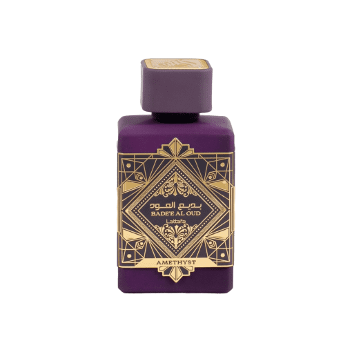 Unveil the captivating allure of "Oud For Glory Amethyst - Bade'e Al Oud Amethyst Eau de Parfum" by Lattafa Perfumes. This warm and enchanting fragrance boasts a harmonious blend of vanilla, amber, and roses. With invigorating top notes of spicy pink pepper and fresh bergamot, a floral heart of Turkish roses, Bulgarian roses, and jasmine, and a luxurious base of oudh, vanilla, and amber, this perfume offers sophistication and versatility for any occasion. Embrace the elegance of this exceptional scent, leaving a lasting impression wherever you go.