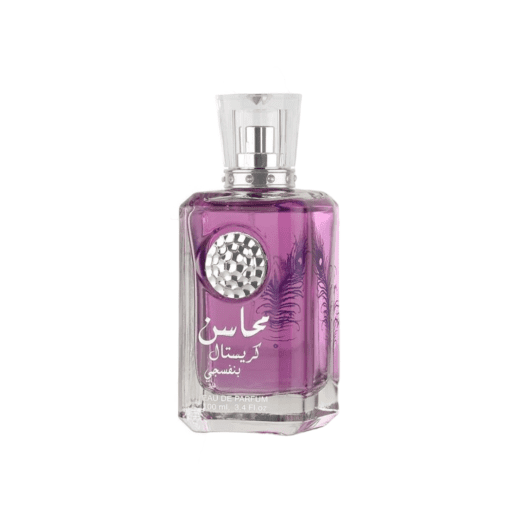 Unveil the timeless allure of Mahasin Crystal Violet by Lattafa Perfumes, a floral-woody fragrance that captivates women with its charm and elegance inspired by the richness of eastern cultures. Embark on a sensory journey through sensuality and tradition as each note weaves a tapestry of emotions reminiscent of ancient heritage and splendor. This extraordinary fragrance opens with a burst of luscious blackcurrant, bergamot, tangerine, and apple notes, infusing a refreshing and invigorating start. The heart of the scent unveils a delicate floral symphony, featuring jasmine, freesia, gardenia, and lily-of-the-valley, evoking a sense of grace and sophistication. As the fragrance settles, the base notes of musk, vanilla, and ambergris create a warm and alluring trail that lingers throughout the day. Make Mahasin Crystal Violet your signature scent, enveloping yourself in its captivating embrace that leaves a lasting impression on everyone around you. This 100ml fragrance by Lattafa Perfumes complements both casual wear and special occasions, making it a versatile and delightful addition to your collection.