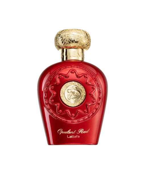 Opulent Red: A Fusion of Floral, Woody, and Gourmand Notes in One Captivating Fragrance. Discover Your Unique Charisma with Lattafa's Luxurious Eau de Parfum