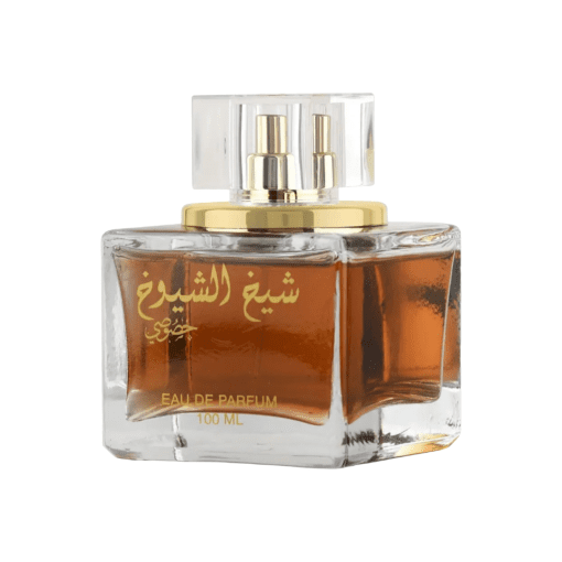 Sheikh Al Shuyukh Khusoosi Eau de Parfum by Lattafa Perfumes - An Oriental Amber and Fougere Fragrance for Men and Women. Experience the Rich Blend of Precious Spices and the Warmth of Woody Notes. Unleash the Captivating Essence of Luxury and Sophistication. Top Notes: Lavender & Black Pepper, Middle Notes: Saffron & Clary Sage, Base Notes: Cedar, Amber, Myrrh, Ambroxan, & Agarwood (Oud). Discover the Mesmerizing World of Sheikh Al Shuyukh Khusoosi and Indulge in its Alluring Aroma. Perfect for Those Who Seek Refinement and Opulence in Every Spritz.