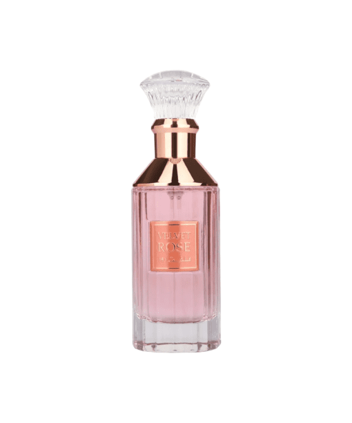 Experience the essence of timeless elegance with Velvet Rose Perfume by Lattafa. This luxurious fragrance for women blends the sweet allure of roses with the richness of patchouli, creating a captivating and sophisticated aroma that lingers throughout the day. The exquisite pink and rose gold bottle adds a touch of opulence, while the fragrance comes nestled in a velvet box, making it a perfect keepsake or gift. The top notes of sweet roses and patchouli immediately charm the senses, drawing you into a world of romance and beauty. As the fragrance unfolds, the heart notes reveal the alluring combination of labdanum and musk, adding depth and sensuality to the composition. Finally, the base notes of musk and amber leave a warm and lasting impression, enveloping you in a subtle and graceful allure that lingers on your skin. Velvet Rose Perfume is the perfect companion for any occasion, whether it's a casual day out or a special event where you want to make a lasting impression. Embrace the elegance and sophistication of Velvet Rose Perfume, and let its enchanting aroma express your unique style and personality.