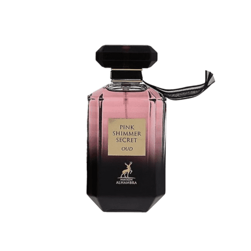 Elevate Your Senses with Pink Shimmer Secret Oud - A Captivating Oriental Arabic Fragrance by Maison Alhambra. Unleash the Allure of Opulence and Elegance in Every Spritz of This Luxurious Perfume Crafted Exclusively for Women. Indulge in the Sensory Adventure of Saffron, Mandarin Orange, Violet Leaves, White Suede, Peony, Oud Wood, and Ambroxan