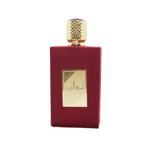 Introducing Ameerat Al Arab (Princess of Arabia) Eau de Parfum by Asdaaf / Lattafa, an enchanting fragrance inspired by the art of seduction and the magnetic pull of connection. Crafted exclusively for women, this oriental perfume is meticulously designed to awaken a hidden wellspring of seductive power, enveloping the wearer in an aura of captivating charm. The scent is undeniably magnetic, leaving a lasting and mesmerizing impression in any setting. Ameerat Al Arab (Princess of Arabia) Eau de Parfum, presented in a 100ml bottle by Asdaaf / Lattafa, showcases unique Arabic aromas, a long-lasting olfactory experience, and an ineffable sense of elegance. This fragrance is tailored for contemporary and modern living, housed in an exquisite and sleek design. Elevate your modern lifestyle with a touch of sophistication and allure.