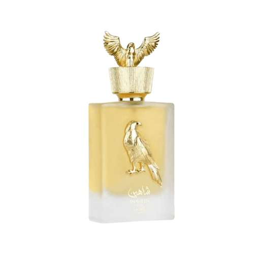 Experience the epitome of luxury with Shaheen Gold Perfume Eau de Parfum 100ml by Lattafa Pride. This fragrance beautifully combines the opulence of gold with the timeless symbolism of birds soaring into the sky, representing freedom and eternity. As you embark on a captivating olfactory journey, you'll be greeted by a lively burst of citrus notes that invigorate the senses. This vibrant opening gradually gives way to a warm and harmonious floral bouquet, leaving a lasting and enchanting trail on your skin. Shaheen Gold isn't just a perfume; it's a symbol of enduring allure and the freedom to rise above. Immerse yourself in this extraordinary experience today.