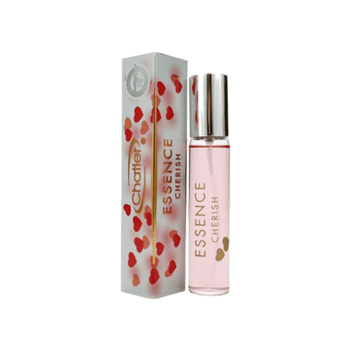 Experience the comforting embrace of Chatler Essence Cherish Woman, a fragrance that combines invigorating ginger with the delicate charm of magnolia, culminating in a cozy blend of cinnamon, vanilla, and tonka bean. Discover a scent that exudes timeless allure and warmth.