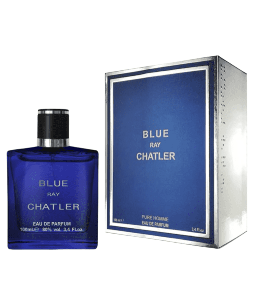 Chatler Blue Ray ( inspired by Blue ) Introducing Chatler Blue Ray 100ml Eau de Parfum by Chatler – a composition that unfolds with an invigorating aromatic freshness and gracefully lingers into warmth. Immerse yourself in the allure of this powerful and refined fragrance, capturing the essence of determination. Each spray encapsulates a journey through an aromatic landscape, leaving an indelible mark of sophistication. Elevate your presence with Blue Ray – a fragrance that resonates with strength and purpose. MEN Size : 100ml Top Notes: grapefruit, mint, pink pepper, nutmeg, ginger, cedar, jasmine, vetiver Heart Notes: cedar, vetiver, ginger, jasmine Base Notes: patchouli, Franken frankincense, sandalwood, labdanum Check out more from our Fragrances range. BRANDS – belecoboom.ie SALES – belecoboom.ie