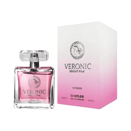 Indulge in the captivating charm of Chatler Veronic Bright Pink Woman – a vibrant fragrance inspired by Bright Crystal. Bursting with citrusy top notes and a lush heart bouquet, it seamlessly blends joy and elegance. As the scent unfolds, a warm and captivating base emerges, featuring tonka bean, patchouli, opoponax, vanilla, vetiver, and white musk, leaving an alluring and lasting trail. Elevate your essence with Chatler Veronic Bright Pink Woman, a fragrance that perfectly balances freshness and depth for a timeless and sophisticated allure.