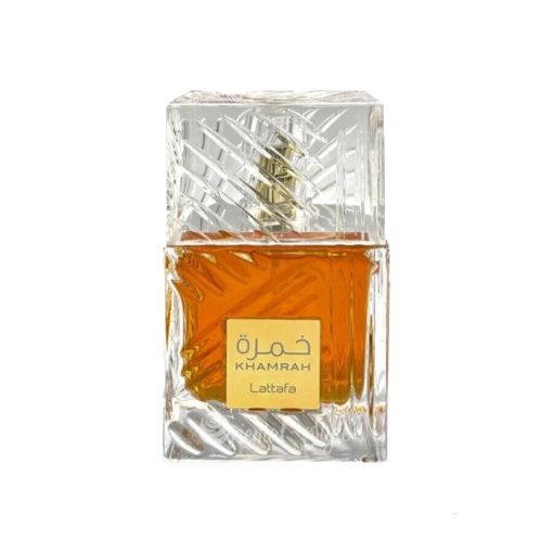 Discover Khamrah by Lattafa Parfumes—an enchanting unisex fragrance blending spicy warmth with sweet indulgence, culminating in a captivating olfactory experience.