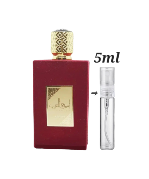 Asdaaf Ameerat Al Arab 5ml decants in Ireland, luxurious Arabian fragrance testers.