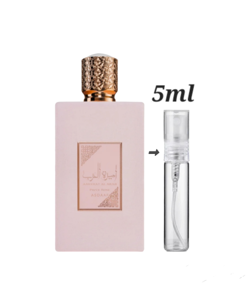 Asdaaf Ameerat Al Arab Prive Rose 5ml decants available online with global shipping from Ireland.