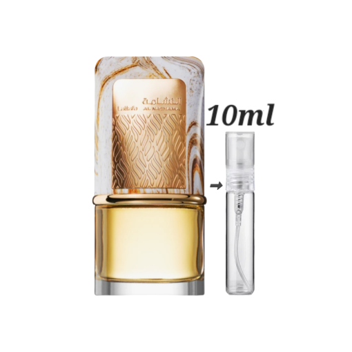 Lattafa Al Nashama Gold 10ml decants in Ireland, luxury Arabic fragrances.