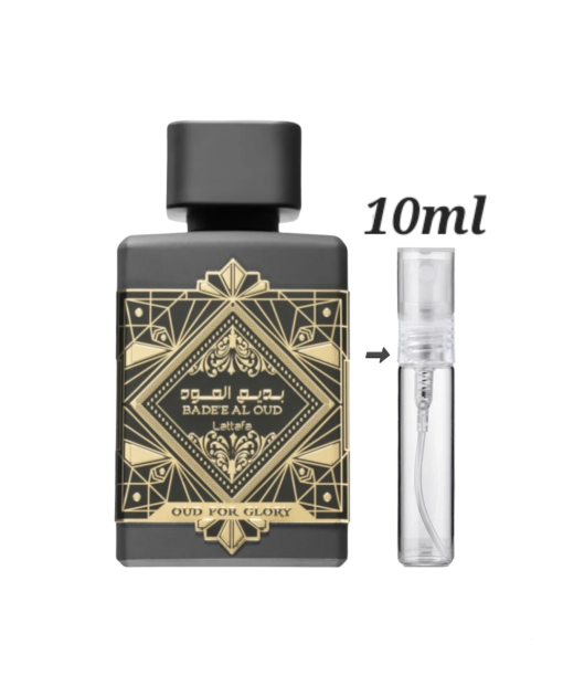 Lattafa Badee Al Oud For Glory 10ml Dubai perfume samples in Ireland.