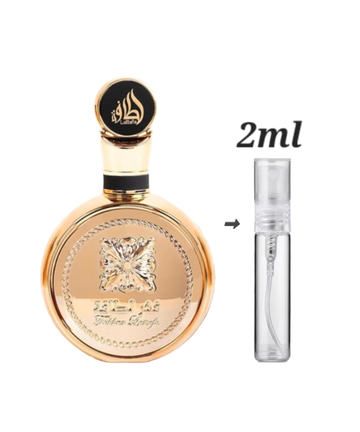 Lattafa Fakhar Gold Extrait 2ml decants available in Ireland for a luxurious fragrance experience.