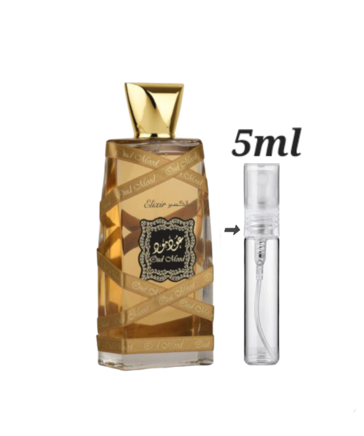 Lattafa Oud Mood Elixir 5ml decants, perfumes in Ireland, worldwide shipping.