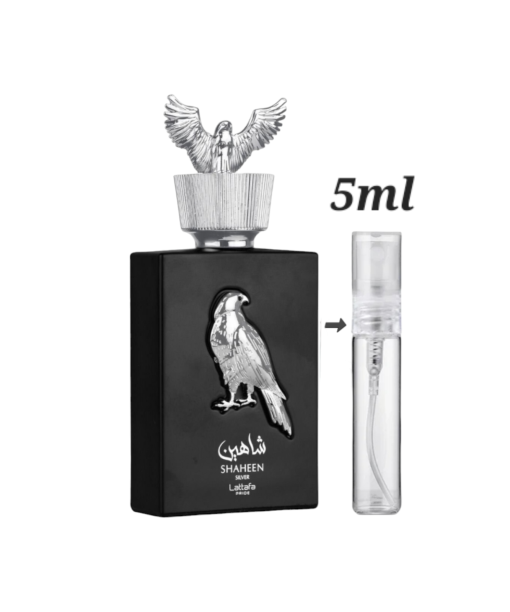 Lattafa Shaheen Silver 5ml decant bottle, Ireland Shop Online