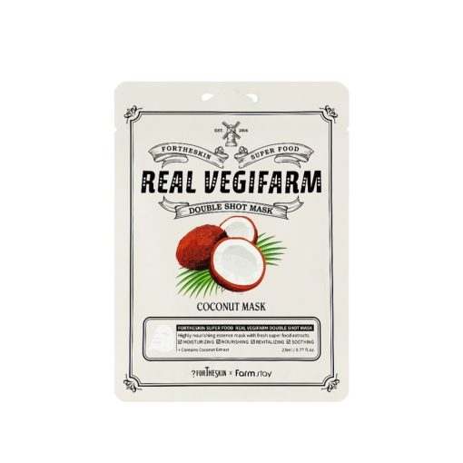 Fortheskin Super Food Real Vegifarm Double Shot Mask Coconut