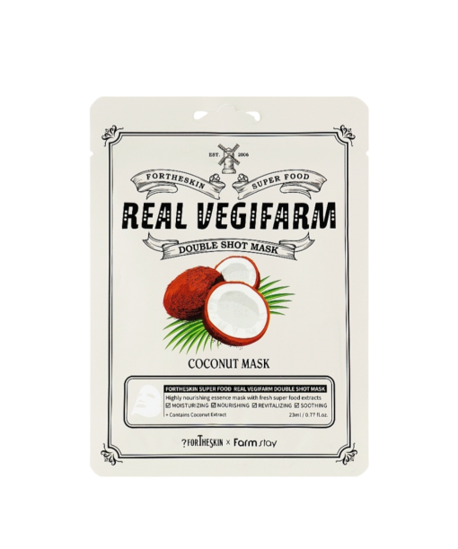 Fortheskin Super Food Real Vegifarm Double Shot Mask Coconut